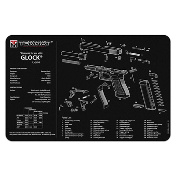 Килимок TekMat для чищення зброї Glock Gen4