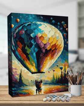 Картина по номерам с красками металлик Воздушный шар (АМ-0630) 40*50 см