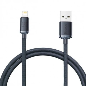 Кабель Baseus Crystal Shine Series USB to Lightning 2.4A (1.2m) Black (CAJY000001)