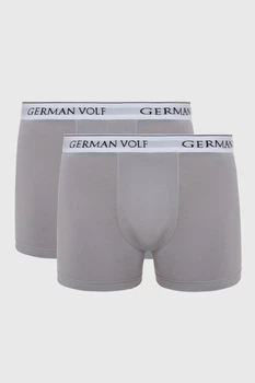 Трусы боксеры, 2 штуки German Volf 46(S) Серый (85686)