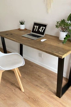 Дизайнерський Письмовий комп'ютерний стіл Loft Design 200x60x75h Чорний/Дерево ATL1513