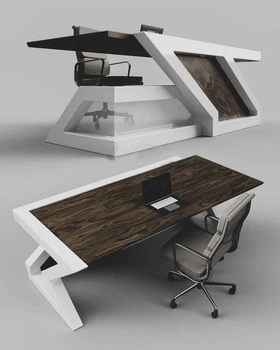 Дизайнерський Письмовий комп'ютерний стіл Loft Design 200x80x75h Сірий/Дерево ATL1147