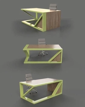 Дизайнерский Письменный компьютерный стол Loft Design 140x80x75h Зеленый/Дерево ATL467-8