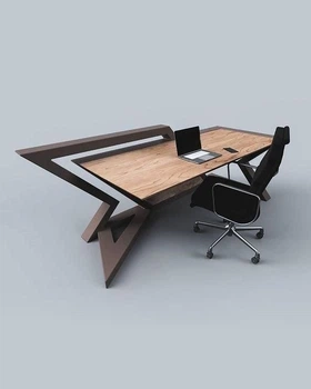 Дизайнерський Письмовий комп'ютерний стіл Loft Design 200x90x75h Коричневий/Дерево ATL460