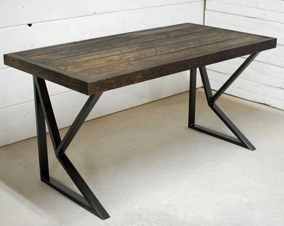Дизайнерський Письмовий комп'ютерний стіл Loft Design 120x60x75h Чорний/Дерево ATL633