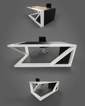 Дизайнерский Письменный компьютерный стол Loft Design 180x80x75h Белый/Дерево ATL467-2
