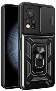 Чохол Camshield з кільцем-підставкою на Infinix Hot 11S black