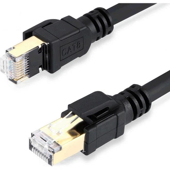 Патч-корд литий VEGGIEG CCA, SSTP, RJ45, Cat.8, 15 м Чорний (PCV-V-E809)