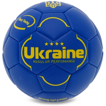 Мяч футбольный № 3 Ukraine Украина International Standart Zelart Action 9308 Blue-Yellow
