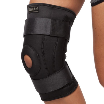 Наколінник ортез колінного суглоба з еластичними ребрами жорсткості Mute Fit 9046 Black