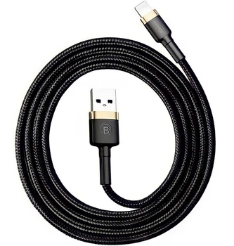 Кабель зарядки Baseus 2M для Apple Lightning to USB для IOS устройств iPhone iPad Black/Gold