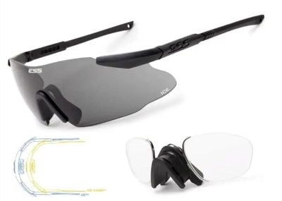 Баллистические очки ESS ICE NARO One Kit w/Smoke Gray Lens + Диоптрическая вставка VICE RX