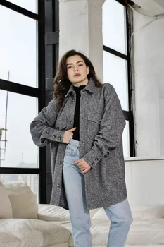 Осенняя куртка женская UF-Fashion 70/2 - dvs 42 серый