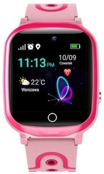 Детские телефон-часы с GPS трекером GOGPS ME K17 Pink (K17PK)