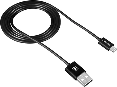 Kabel Canyon CFI-1 Lightning - USB 5W 1m Czarny (CNE-CFI1B)