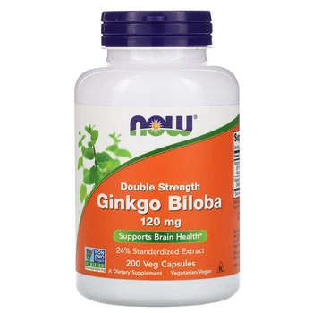 Гінкго Білоба, Ginkgo Biloba, Now Foods, 120 мг, 200 капсул, (NOW-04681)