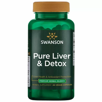 Підтримка і детоксикація печінки, Ultra Pure Liver and Detox, Swanson, 60 вегетаріанських капсул (SWV-21075)