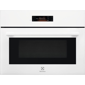 Духовой шкаф Electrolux электрический компактный, 42л, дисплей, конвекция, функция СВЧ, белый (EVM8E08V)