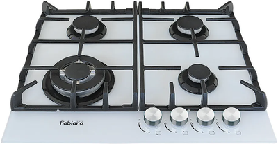 Газова варильна поверхня Fabiano FHG 10-44 VGH-T White Glass 8111.405.0440