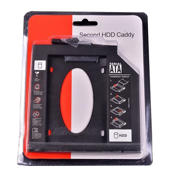 Кишеня Optibay SATA 9.5 мм Оптибей для другого диска 2.5" HDD/SSD Чорний