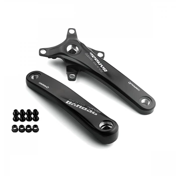 Велосипедные шатуны Prowheel Zephyr BCD 104/64 170мм под квадрат алюминиевые Черный