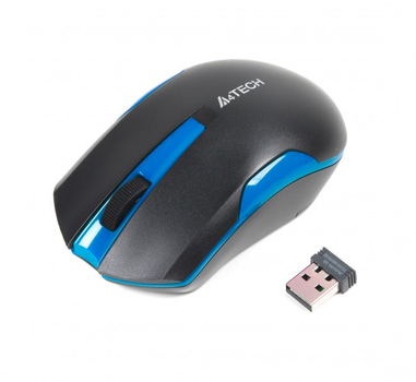 Мишка бездротова A4Tech G3-200N Black/Blue USB V-Track