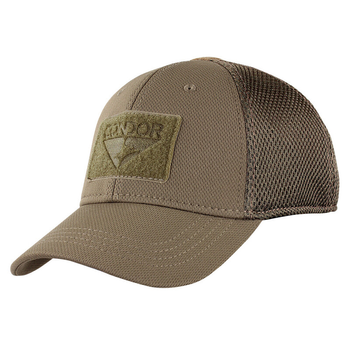 Тактическая кепка бейсболка Condor FLEX TACTICAL MESH CAP 161140 Small, Коричневий (Brown)