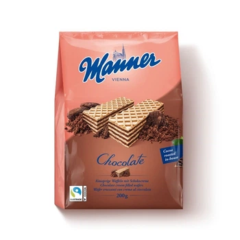 Вафли Manner Chocolate с шоколадным кремом, 200 г