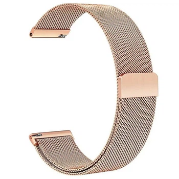 Ремешок&nbsp;металлический Миланская петля для часов Amazfit, Haylou, Huawei, Samsung, 22mm, Milanese Loop Rose Gold