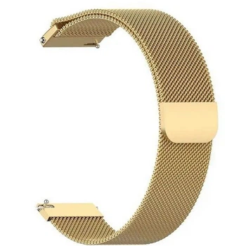 Ремінець металевий Міланська петля для годинника Amazfit, Haylou, Huawei, Samsung, 20mm, Milanese Loop&nbsp;Gold