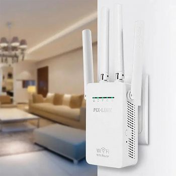 Усилитель сигнала Wi-Fi с 4 антеннами, до 300мб/с, PIX-LINK LV-WR09