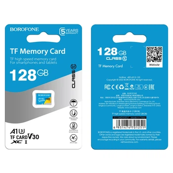 Карта памяти 128GB microSD BOROFONE 128GB 10 Class