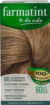Farba kremowa z utleniaczem do włosów Farmatint Permanent Color Gel 6D Dark Golden Blond 150 ml (8470001790859)