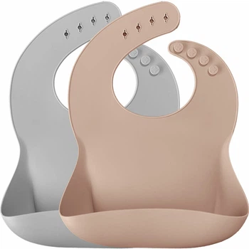 Набір нагрудників силіконових MinikOiOi Basics Bubble Beige/Powd (101020066)