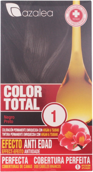Farba kremowa z utleniaczem do włosów Azalea Color Total 1 Black 100 ml (8420282041362)