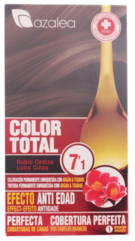 Farba kremowa z utleniaczem do włosów Azalea Color Total 7.1 Ash Blonde Hair 100 ml (8420282037594)