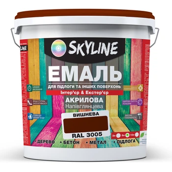 Эмаль для пола RAL 3005 5 л SkyLine (2000002791553)