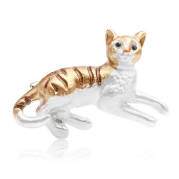 Брошь женская BROCHE бижутерия с эмалью Животные Любимый Котёнок BRBF111037