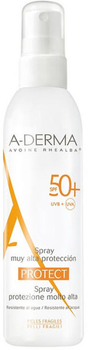Сонцезахисний спрей A-derma Protect Spray Very High Protection SPF50+ 200 мл (3282770072730)