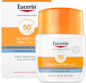 Сонцезахисний крем для дітей Eucerin Sun Sensitive Protect Kids Pocket Fluid SPF50+ 50 мл (4005800194429)
