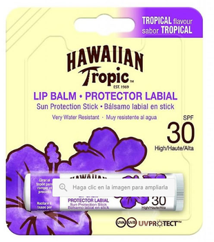 Сонцезахисний лосьйон Hawaiian Tropic Lip Balm Sun Protection Stick SPF30 Water Resistant (5099821002060)