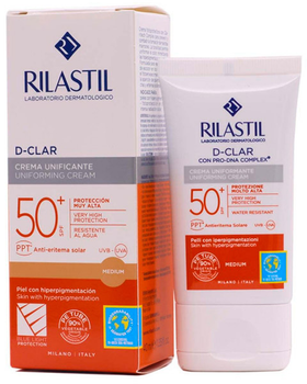 Сонцезахисний крем Rilastil D-Clar SPF50+ Unifying Cream Medium 40 мл (8050444859490)