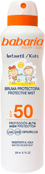 Spray do ochrony przeciwsłonecznej dla dzieci Babaria Protective Mist For Children SPF50 200 ml (8410412000543)