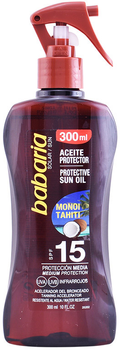 Olej do ochrony przeciwsłonecznej Babaria Protective Sun Oil SPF15 With Monoi Tahiti Oil 300 ml (8410412000604)