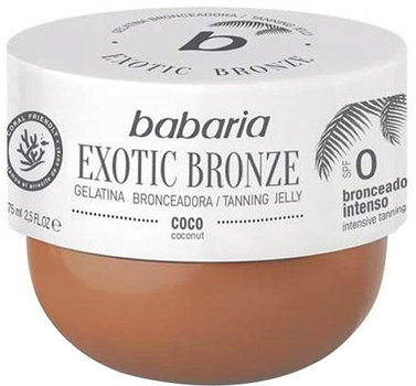 Galaretka brązująca Babaria Exotic Bronze Tanning Jelly Coconut SPF0 75 ml (8410412490368)