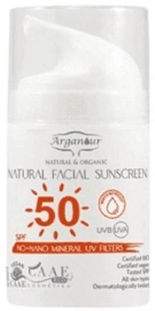 Krem przeciwsłoneczny Arganour Natural & Organic Facial Sunscreen SPF50 50 ml (8435438600416)