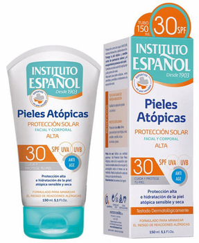 Сонцезахисний крем для обличчя і тіла Instituto Espanol Piel Atopica Proteccioіn Solar Facial y Corporal SPF30 150 мл (8411047108758)