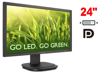 Монитор ViewSonic VG2439M / 24" (1920x1080) TN / 1x DP, 1x DVI, 1x VGA, 3x USB 2.0, 2x Audio / 2x 2W / VESA 100x100 / Pivot б/у