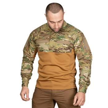 Рубашка тактическая полевая износостойкая летне-весенняя рубашка KOMBAT (XL) Multicam/Койот (SK-N7018(XL)S)