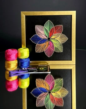 Набір для творчості та рукоділля String Art «Flower 30х30» EX-017 Art Millennium